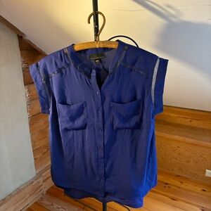 Attention Royal Blue Women's Blouse, L, EUC